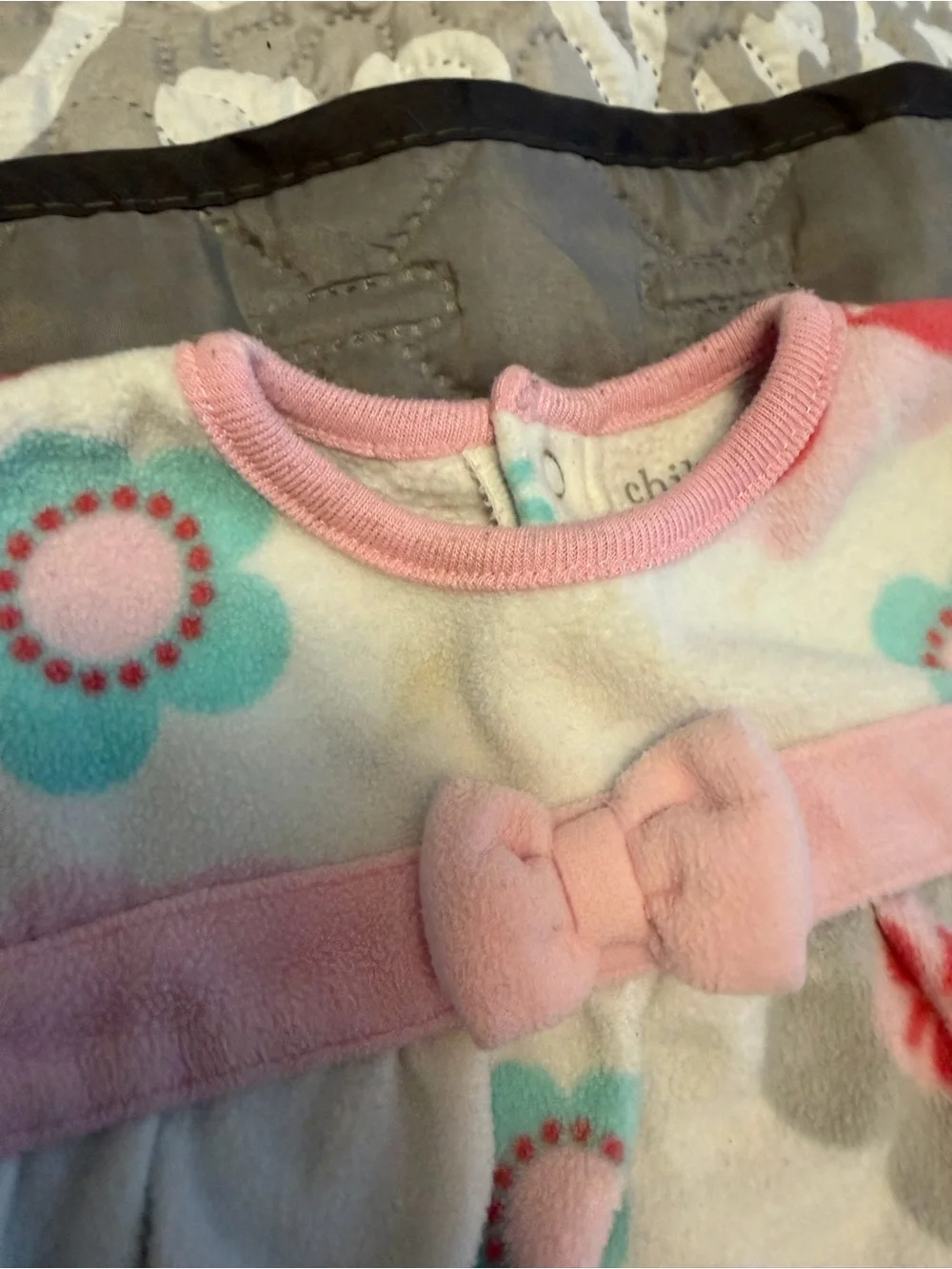 Carter's Floral Footed Pajama Set - Pink, White & Aqua
